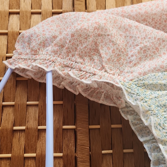 STORIA Baby Doll, Oversize, Boxy, Layering  Puff Ballon Sheer Sleeves Mini Dress - Picture 4 of 11